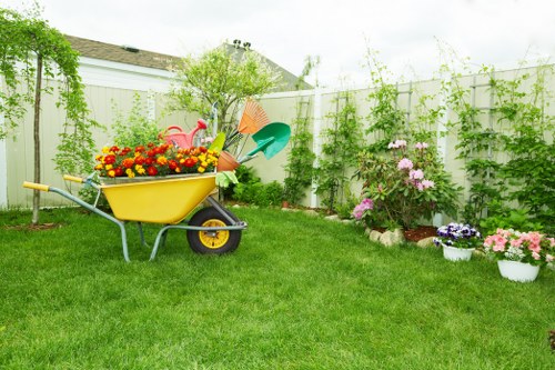 Charity partnership items prepared for reuse from garden works